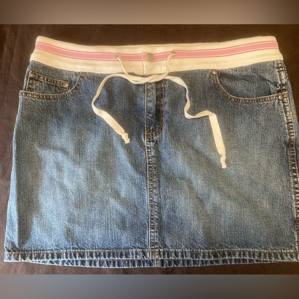 SO Jean Skirt Tie Waist